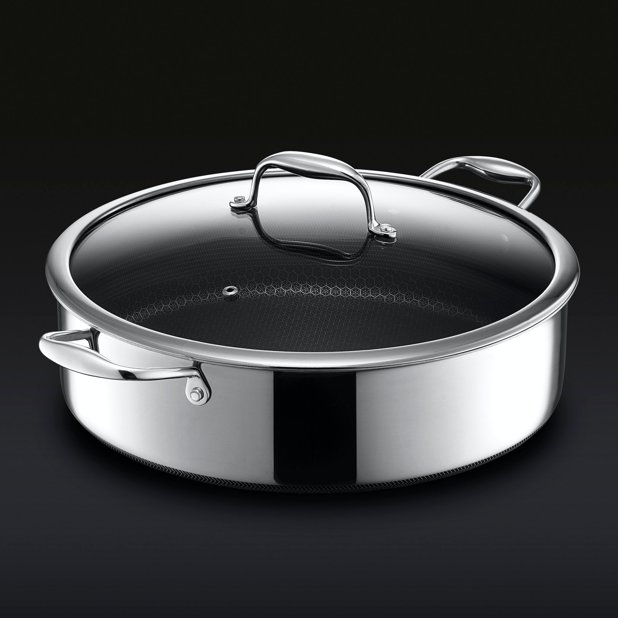 Hybrid Deep Sauté Pan/Chicken Fryer with Lid, 7-Qt